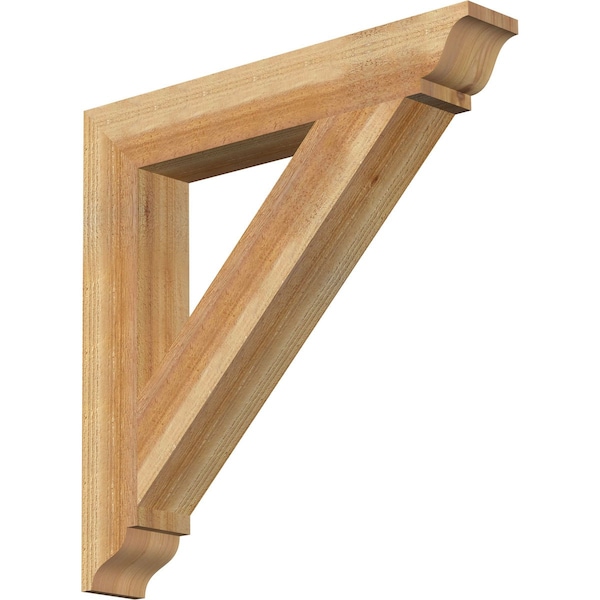 Ekena Millwork Traditional Traditional Rough Sawn Bracket, Western Red Cedar, 4"W x 26"D x 26"H BKT04X26X26TRA01RWR - main